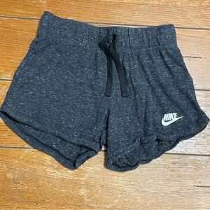Nike Kids Dark Gray Heather Athletic Shorts with White Logo
